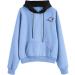 Bigfanshu Womens Tops Casual Long Sleeve Pouch Pocket Pullover Hoodie Top Blouse Light Blue - Buy Online on GoSupps.com