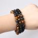 Karjiaja 3 PCS Tigers Eye Bracelet - Natural Stone Chakra Crystal Beads Agate Gemstones for Women - Healing Positivity, Anxiety Relief, Yoga Reiki - Elastic - Buy Online on GoSupps.com
