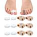 BLATOWN 12Pcs Toe Separators Bunion Corrector for Women Men Gel Big Toe Spacers with 2 Loops for Feet Hammer Toe Straightener Elasticity and Soft (6Nylon+6Gel)