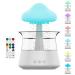 Rain Cloud Humidifier Night Light with 7 Colors Rain Lamp Aromatherapy Essential Oil Diffusers Mushroom Raincloud Humidifier Cloud Lamp with Water Drop Sound Rain Drop Humidifier(White)