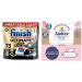 Finish Ultimate Infinity Shine Plus 73 Dishwasher Tablets and Andrex Pure Care Washlets x 12 - Home Essentials Bundle Pack of 73+ Andrex Pure Care Washlets