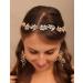 Chargances Crystal Wedding Headpieces for Brides Bridal Headband Leaf Hair Vine Gold Wedding Hair Accessories Rhinestone Hair Pieces for Women - Buy Online on GoSupps.com