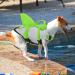 Emust Dog Life Jacket - Adjustable Size for Small Medium & Large Dogs | Water Safety Vest with Rescue Handle for Swimming & Beach - Green - Buy Online on GoSupps.com