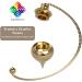 Radiesthesia Pendulum ABBE MERMET - Gold Water Drop Oracle Pendulum with Witness | Esoteric Divination Tool - 36 Gr - Buy Online on GoSupps.com