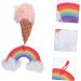 2pcs Rainbow Ice Cream Bath Balls & Loofah Set - Colorful Bath Accessories for Perfect Relaxation - Buy Online on GoSupps.com