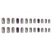 Black Glossy Glitter Press-On Nails - Short Cat Eye Colorful Acrylic Stick-On Nails for Women 24pcs - Buy Online on GoSupps.com