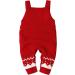 Mimixiong Baby Christmas Sweater Romper - Knitted Reindeer Outfit 0-6 Months (Red) - Buy Online on GoSupps.com