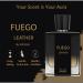 RAYAN Fuego Leather Perfume for Men Long Lasting Arabian Eau De Parfum 100mL (3.34 Fl oz) Men Perfume with Bergamot Lavender Vetiver Sandalwood Tonka & Amber - Ideal Gift for Valentine's Day - Buy Online on GoSupps.com