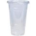 Comfy Package 24 oz. Crystal Clear Plastic Cups with Flat Lids - 100 Sets - Buy Online on GoSupps.com