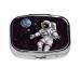 Astronaut Space Basketball Printed Square Pill Box Portable Travelling Pill Box Medicine Organiser