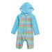 BONVERANO Baby Boys Swimsuit Toddler Bathing Suit Zip-up Full-Zip Hoodie One Piece Swimwear with UPF 50+ Sun Protection 6-9 Months Childishly