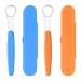 Vesaneae tongue cleaner 2 tongue scraper stainless steel tongue scraper tongue scratches with travel case against bad breath oral hygiene set narrow head design reduces nausea