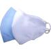 3-Layer Reusable Face Cover Non Medical Face Mask (Pack of 2) Blue/White - Buy Online on GoSupps.com