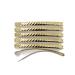 Fildor hair clips metal twisted gold-coloured made in France 5.8 cm 8 pieces