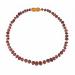 Baltic Amber Unisex Necklace - Cognac Raw, 14 Inches - Knotted, Raw Beads (1 Pack) - Buy Online on GoSupps.com