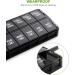 Sukuos AM PM Pill Organizer 2 Times a Day - 7 Day Weekly Pill Case (Black) - Buy Online on GoSupps.com