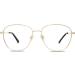 SOJOS Oversized Aviator Blue Light Blocking Glasses for Men & Women - SJ5098 Gold Metal Frame Clear Lens Eyeglasses - Buy Online on GoSupps.com