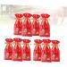 SEWOART 10pcs Christmas Drawstring Bags Red Bags for Elk Christmas Bags Candy Bag Snowflake Crisp - Buy Online on GoSupps.com