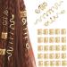 28 pieces of dreadlocks jewelry adjustable metal cuffs hair spiral clips dreadlocks pearls braid hair jewelry suitable for men and women (gold)