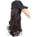 Synthetic Long Curly Wavy Baseball Cap with Hair Brown Black Blonde Women Wig Hats with Hair Wavy Extensions Dark Brown - Buy Online on GoSupps.com