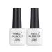 AIMEILI Soak Off U V Gel Polish Base Coat and No Wipe Top Coat Set (2x8ml)  Upgraded Formula Long Lasting Mirror Finish Gel Polish
