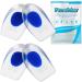 Heeren cushion 2 pairs of gel heel protection silicone pads heel socks heel gel for heel spur Plantar fasciitis very suitable for heel pain dry cracked heel blue 4 pieces