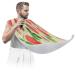 Watercolor Strawberry Pattern Beard Bib Apron Beard Bib Hair Catcher for Men Shaving and Trimming Non-Stick Waterproof Beard Cape Grooming Cloth with 2 Suction Cups Gifts for Men