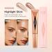 Highlighter Stick Highlighter Stick Versatile Highlighter Makeup Stick Adds Shimmer Blends EffortHighlighter Contouring for Cheeks High Gloss Liquid 03# - Buy Online on GoSupps.com