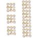 minkissy 63 Boxes Nail Art Accessories Nail Art Flakes Gold Trim Nail Rivets Studs Metal Rivet Nail Decoration Rhinestone Decor Nail Accessory 3d Zinc Alloy White Disc Manicure