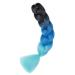 Gairyan Jumbo Braids Extensions - Ombre Synthetic 60cm 100g Hair for Box Crochet - Black Sapphire & Sky Blue - Buy Online on GoSupps.com
