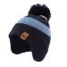 XIAOHAWANG Striped Winter Baby Beanie Knitted Hat Boys Girls Toddler Kids Warm Children Classic Beanie Hats 9-24 Months Sky Blue Hat