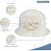 Sumolux Women's Vintage Floral Wool Beret Hat - French Style Cloche Winter Hat in White - Buy Online on GoSupps.com