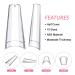 500pcs Medium Coffin Clear Acrylic Nail Tips with Acrylic Box - 10 Sizes Half Cover French False Nails for DIY Nails at Home or Salon - Buy Online on GoSupps.com