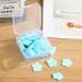 100Pcs Blue Mini Portable Travel Soap Paper Sheets Flower Shape Disposable Paper Soap Flakes Cleaning Washing Hand Toiletry Paper Soap Sheets Foot and Hand Care Cleansers