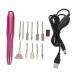 Beatifufu 1set Nail Polisher Manicure Grinder Manicure Kit Nail Drill Bit Gel Nailpolish Professional Pedicure Kit Nail Bits Gel Nail Kit Electric Nail File Electric Nail Drill Aluminum 13x2.5cm Rosy