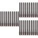 WOONEKY 30 Pcs Eye Shadow Brush Concealer Brush Double Sided Makeup Brush Sponge Stainless Steel Black