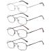 Eyekepper Metal Frame Reading Glasses with Spring Hinge 4 Pieces Mix +1.25 Multi-Coloured