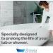 Pabrec Ekopel 2K Bathtub Polishing Wax | Refinished Bath Solutions | DIY Tub and Shower Project | Repels Watermarks and Soap Scum - Buy Online on GoSupps.com