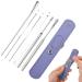 Jextou Earpick Spiral Earwax Remover Removal Kit Cleaning Kit Ear Hygiene Care Earpick Spiral Ear Cleaner Tools Kits for Children & Adult Earwax Removal Purple