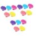 Magiclulu 15 Stk silicone shampoo brush scalp ridge body brush hair washer peeling brush hair massage brush scales for the shower handwaser silicone massage of the dog massage device