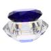 minkissy Nail Art Crystal Cup Cosmetics Cream Glass Manicure 6.5x8cm Blue