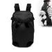 FuninCrea Black Dog Backpack Carrier Breathable Mesh Cat Carrier Backpack Legs Out Adjustable Shoulder Strap Dog Travel Bag Pet Carrier for Dog and Cat Hiking Travel Walking (S Black) S Black