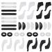 SWYSGS Glasses Holder Sets 20Pairs Anti Slip Adhesive Glasses Nose Pads Round Ear Grips Silicone Ear Hooks Holder