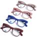 DOOViC 4-Pack Reading Glasses Blue Light Blocking Computer Readers Anti Eyestrain New Classic Style Spring Hinge Glasses for Women 1.75 Strength 4 Colors 1.75 x
