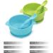 PandaEar Set of 2 Silicone Stay Put Suction Bowls for Babies and Toddlers | BPA-Free | Blue & Green - Buy Online on GoSupps.com