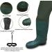 Jiubiaz Men's Waterproof Waders - Nylon Fishing Pants with Boots & Hooks for Car Wash Farm & Outdoor Use - Buy Online on GoSupps.com