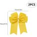 2 Pack 6 inch Bow Hair Clips Large Hair Bow Hair Barrette Clips for Women Girls Yellow Hair Bow - Buy Online on GoSupps.com