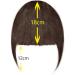 Silk-co One Piece Hair Bangs Fringe Hair Extensions Clip in Human Hair Extension #02 Dark Brown Straight Flat with Temple - Buy Online on GoSupps.com