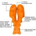 Relieflylab Trapezius Stretcher | Neck & Shoulder Tension Relief Massager | Trigger Point Therapy Device - Orange - Buy Online on GoSupps.com