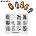 Nail Stamp Plate Set - 5pcs Picture Design Templates for Nail Art | Rock City Architecture Leopard & Hair Braiding Patterns - DIY Manicure Tools GT0011 - Buy Online on GoSupps.com